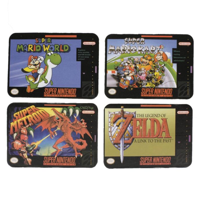 SNES GAME COASTERS 4PK